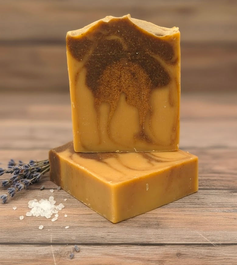 Milky Turmeric Tallow soap with Papaya & Kojic Acid