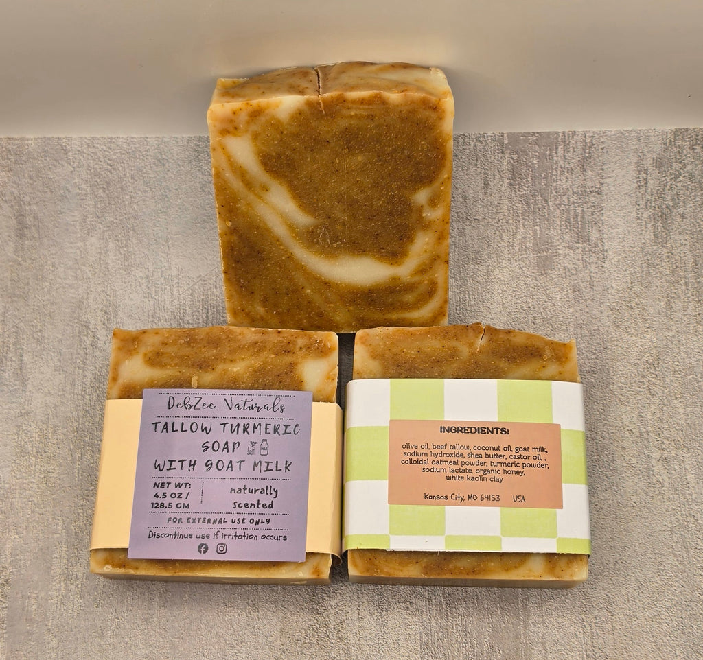 Tallow Turmeric Soap with Goat Milk