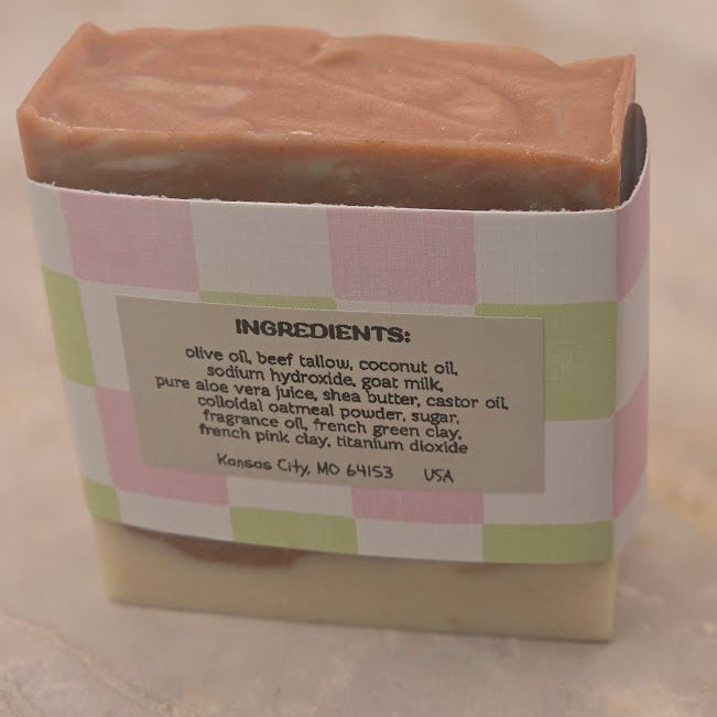 Wild Rose Milky Tallow Soap with Aloe